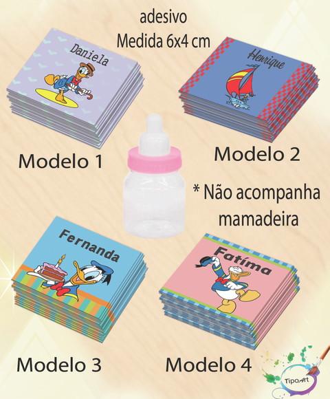 Adesivo Mini Mamadeira-pato Donald