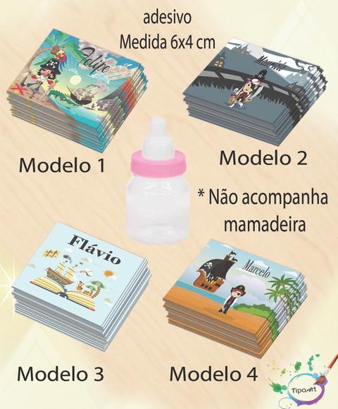 Adesivo Mini Mamadeira-pirata