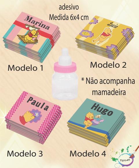 Adesivo Mini Mamadeira-pooh