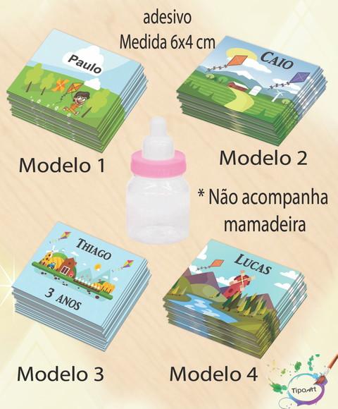 Adesivo Mini Mamadeira-pipa e Catavento