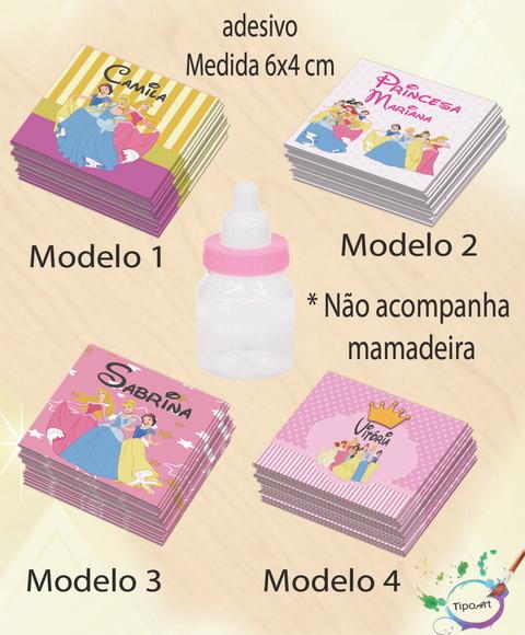 Adesivo Mini Mamadeira-princesas