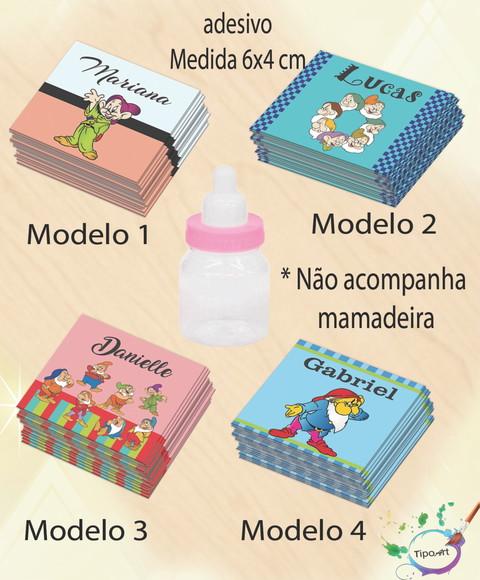 Adesivo Mini Mamadeira-sete Anões