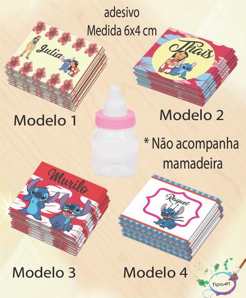 Adesivo Mini Mamadeira-stitch e Lilo