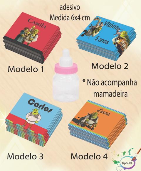 Adesivo Mini Mamadeira-shrek