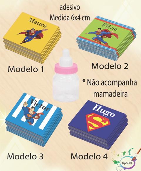 Adesivo Mini Mamadeira-super Homem