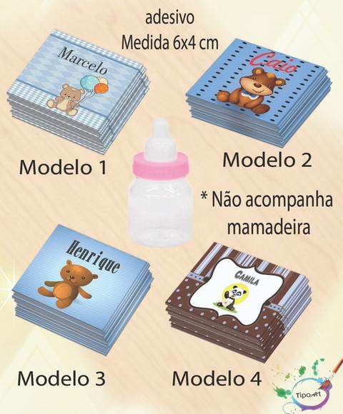 Adesivo Mini Mamadeira-ursinho