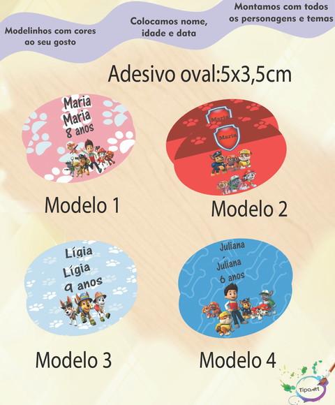 Adesivo Oval- Patrulha Canina