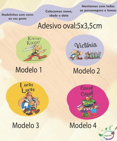 Adesivo Oval-asterix