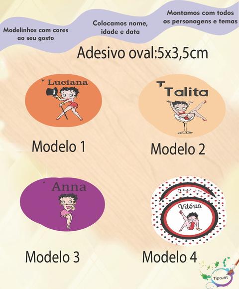 Adesivo Oval-betty Boop