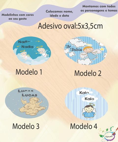 Adesivo Oval-batizado