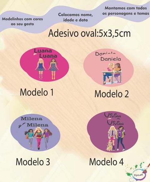 Adesivo Oval-barbie