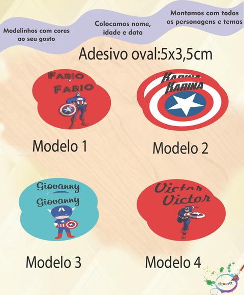 Adesivo Oval-capitão America