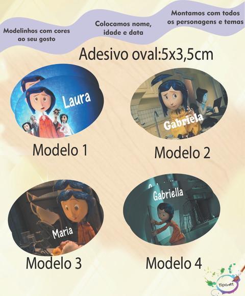 Adesivo Oval-caroline e o Mundo Secreto