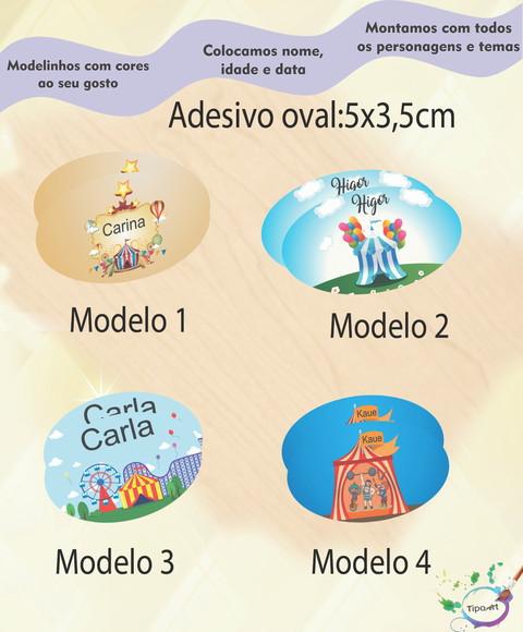 Adesivo Oval-circo