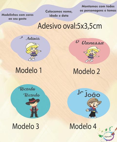 Adesivo Oval-cowboy