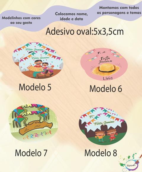 Adesivo Oval-festa Junina