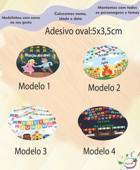 Adesivo Oval-festa Junina
