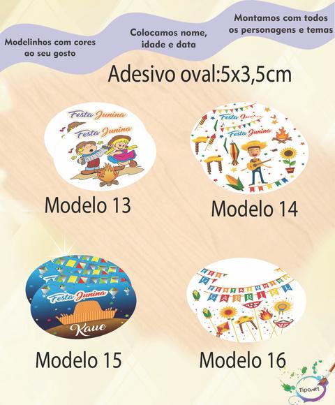 Adesivo Oval-festa Junina