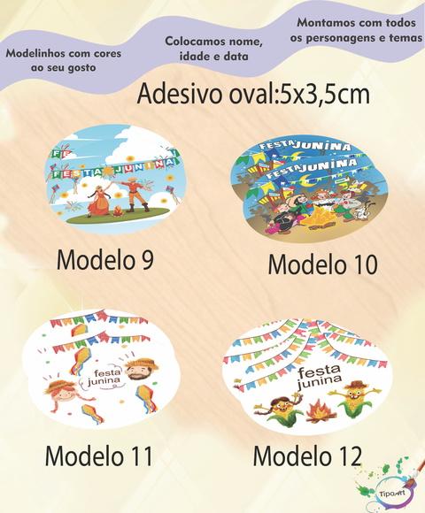 Adesivo Oval-festa Junina