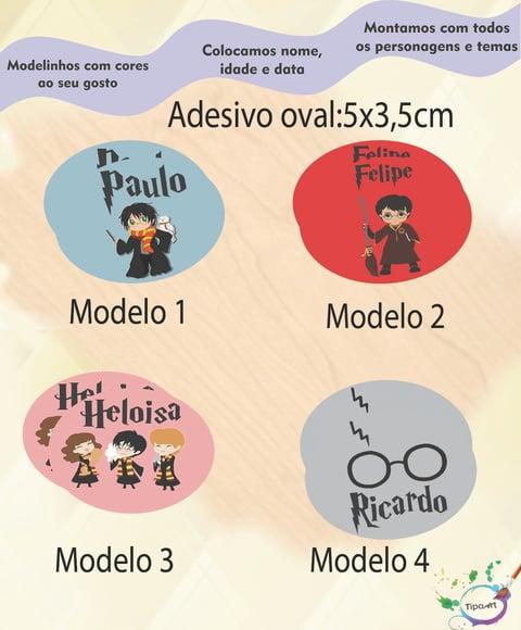 Adesivo Oval-harry Potter-modelo 1