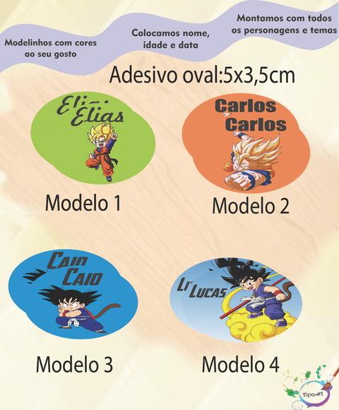 Adesivo Oval-goku