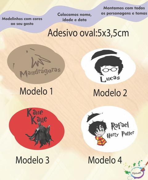 Adesivo Oval-harry Potter-modelo 2