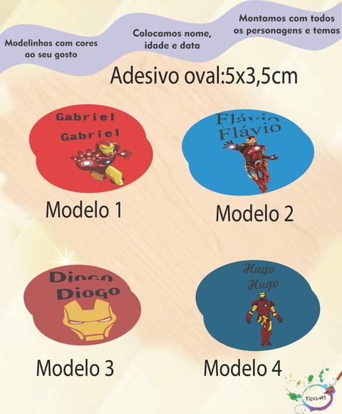 Adesivo Oval-homem de Ferro