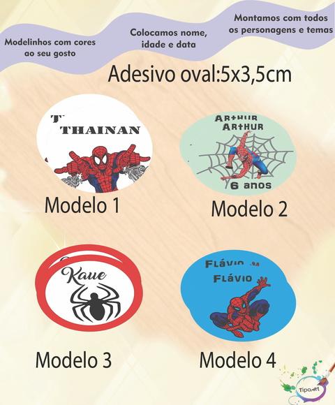 Adesivo Oval-homem Aranha