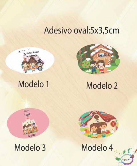 Adesivo Oval-joão e Maria