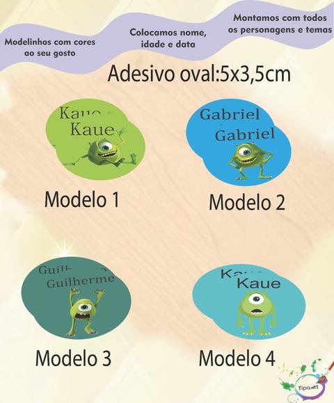 Adesivo Oval-mike Wazowski