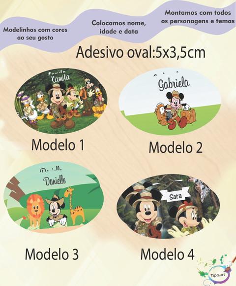 Adesivo Oval-mickey Safari