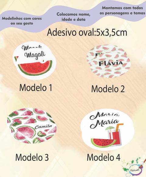 Adesivo Oval-melancia