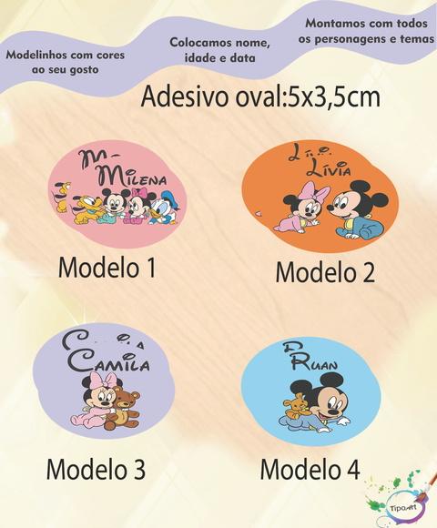 Adesivo Oval-mickey Baby