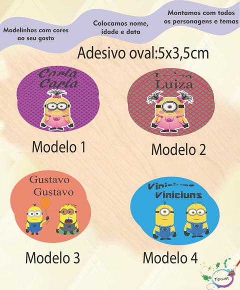 Adesivo Oval-minions