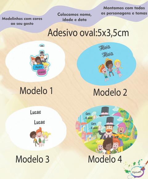 Adesivo Oval-mundo Bita