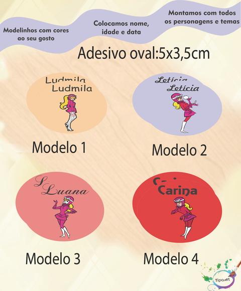 Adesivo Oval-penelope Charmosa