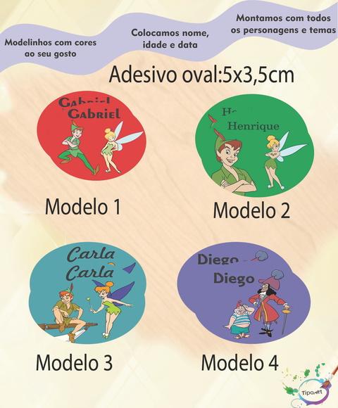 Adesivo Oval-peter Pan