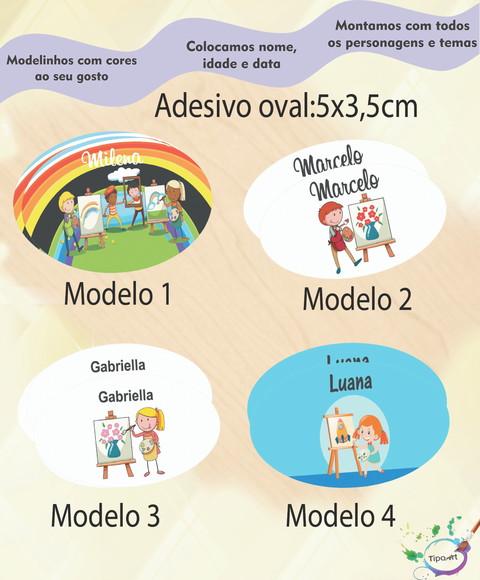 Adesivo Oval-pintando o 7
