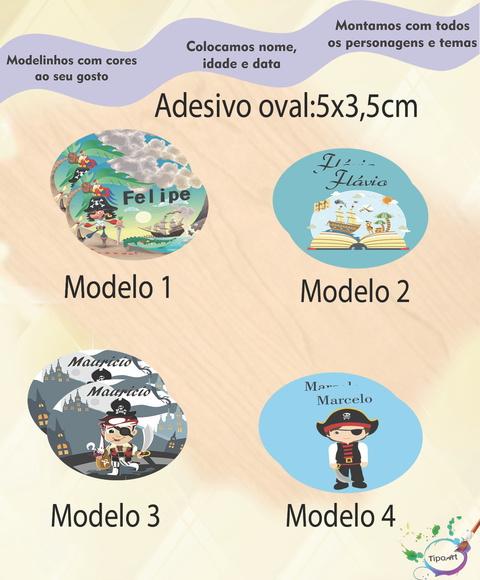 Adesivo Oval-pirata