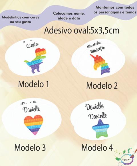 Adesivo Oval-pop Fidget