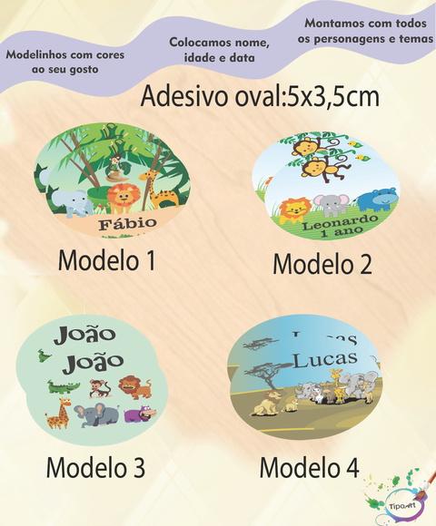 Adesivo Oval-safari