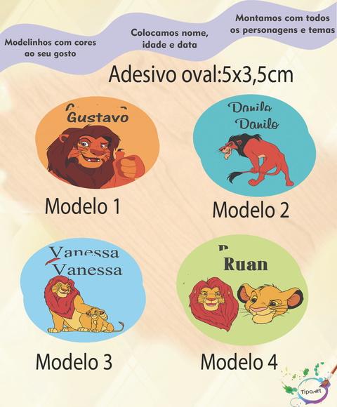 Adesivo Oval-rei Leão
