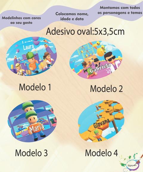 Adesivo Oval-stumble Guys