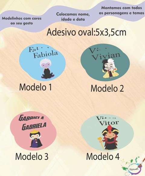 Adesivo Oval-vilões