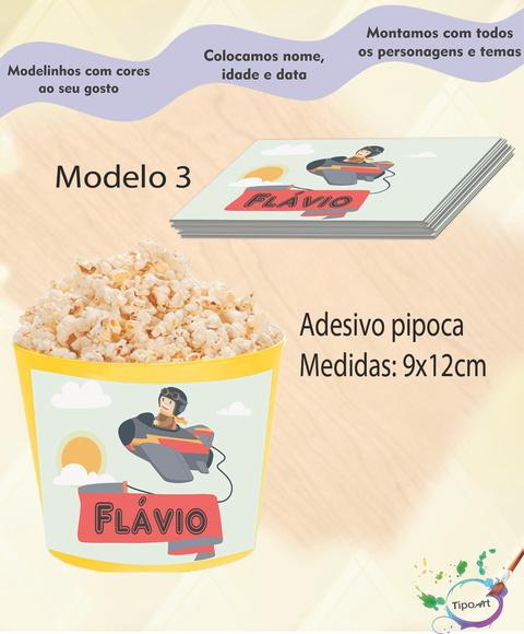 Adesivo p/ Balde Pipoca-aviador