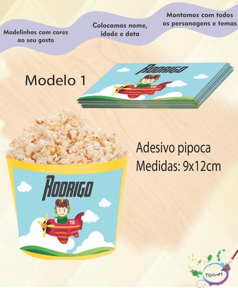Adesivo p/ Balde Pipoca-aviador