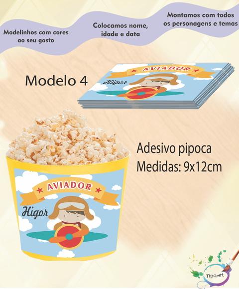 Adesivo p/ Balde Pipoca-aviador