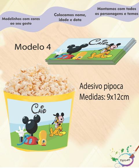 Adesivo p/ Balde Pipoca-casa do Mickey