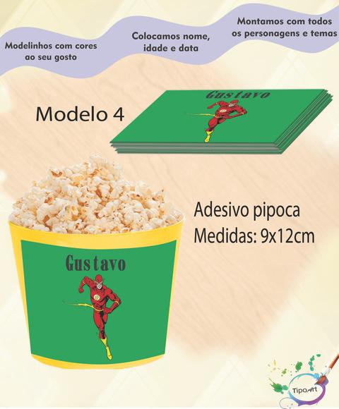 Adesivo p/ Balde Pipoca-flash