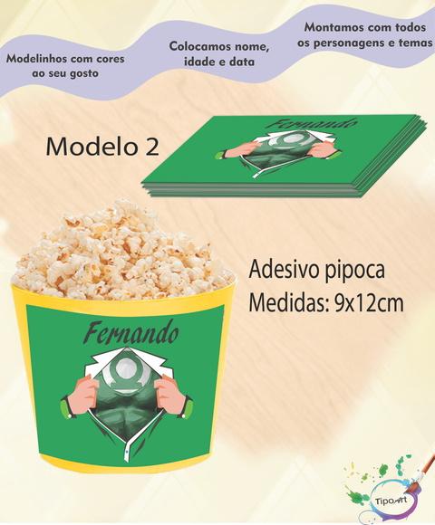 Adesivo p/ Balde Pipoca-lanterna Verde